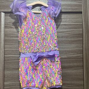 Weissman Purple and Multicolor Sequin Kids (Dance Recital)